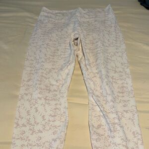 Fabletics white and tan leggings XL